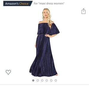 Women's Off The Shoulder Layered Party Maxi Dress